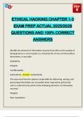 ETHICAL HACKING CHAPTER 1-3 EXAM PREP ACTUAL 2025&sol;2026 QUESTIONS AND 100&percnt; CORRECT ANSWERS