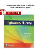 High Acuity Nursing &ndash; 7th Edition &lpar;Wagner&comma; Pierce & Welsh&rpar; &vert; Complete Test Bank with All Chapters
