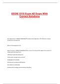 EEOB 3310 Exam -2 Exam With Correct Solutions