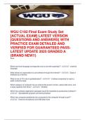 WGU C182 FInal Exam Study Set -ACTUAL EXAM- LATEST VERSION -QUESTIONS AND ANSWERS-