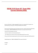 EEOB 3310 Exam -3 Exam With Correct Solution&comma;2025