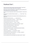 Positional Test 1 Questions and Answers 