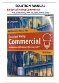 Solution Manual for Electrical Wiring Commercial&comma; 18th Edition by Phil Simmons&comma; Ray Mullin&comma; and Mark Ode &vert;all chapters covered&vert;