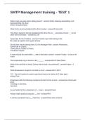 SMTP Management training - TEST 1 Questions with Solutions