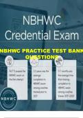 NBHWC PRACTICE TEST QUESTIONS ANSWERS&vert; latest version study guide&vert; graded A&plus;
