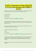 Perioperative Nursing   Bundled Exam Questions WITH  CORRECT Answers