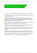 BIO 373 SPECIFICATION EXAM QUESTIONS AND ANSWERS
