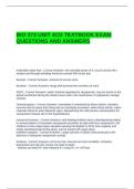 BIO 373 UNIT 4CD TEXTBOOK EXAM QUESTIONS AND ANSWERS