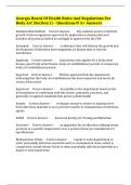 Georgia Board Of Health Rules And Regulations For Body Art &lpar;Section 1&rpar; - Questions & A&plus; Answers