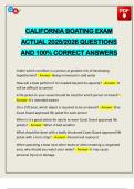 EXAMS PACK&colon;&colon;&colon; CALIFORNIA BOATING LICENSE ACTUAL 2025&sol;2026 Q&A 100&percnt; PASS