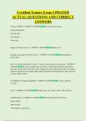 Certified Trainer Exam UPDATED  ACTUAL QUESTIONS AND CORRECT  ANSWERS