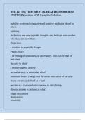NUR 165 Test Three &lpar;MENTAL HEALTH&comma; ENDOCRINE SYSTEM&rpar; Questions With Complete Solutions