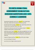 PHI BETA SIGMA FINAL ASSESSMENT EXAM ACTUAL 2025&sol;2026 QUESTIONS AND 100&percnt; CORRECT ANSWERS