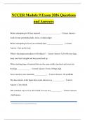 NCCER Module 9 Exam 2026 Questions and Answers