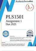 PLS1501 Assignment 1 Semester 2 2025
