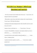 NCCER Core Module 1 2026 Exam Questions and Answers