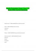 Health Promotion Exam 3 Nur 112 Exam With Correct Solution
