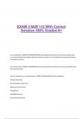 EXAM 3 NUR 112 With Correct Solution&period;100- Graded A&plus;