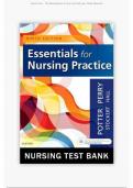 Test Bank - Essentials for Nursing Practice&comma; 9th Edition &lpar;Potter&comma; Perry&comma; 2019&rpar;&comma; Chapter 1-40 &vert; All Chapters