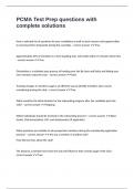 PCMA Test Prep questions with complete solutions