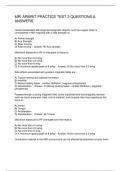 MRI ARMRIT PRACTICE TEST 3 QUESTIONS & ANSWERS