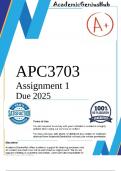 APC3703 Assignment 1 Semester 2 2025