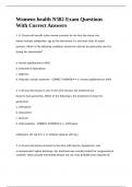 Womens health N582 Exam Questions With Correct Answers