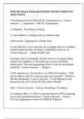 NUR 165 Final EXAM QUESTIONS WITH COMPLETE SOLUTIONS