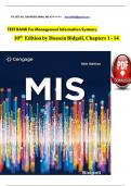 Test Bank for MIS 10th Edition by Hossein Bidgoli&period;pdf