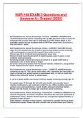 NUR 410 EXAM 3 Questions and Answers A&plus; Graded &lpar;2025&rpar;