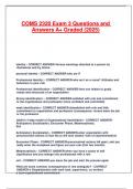 COMS 2320 Exam 3 Questions and Answers A&plus; Graded &lpar;2025&rpar;&period;