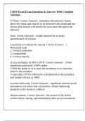 CDOS Exam Exam Questions & Answers With Complete Solutions