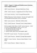 CDEO - Chapter 5&comma; Coding and Reimbursement Questions With Complete Solutions
