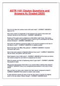 ASTR 1101 Clayton Questions and Answers A&plus; Graded &lpar;2025&rpar;&period;