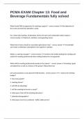 PCMA EXAM Chapter 13&colon; Food and Beverage Fundamentals fully solved
