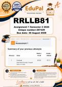 RRLLB81 Assignment 1 QUIZ &lpar;COMPLETE ANSWERS&rpar; Semester 2 2026 - DUE 20 August 2026