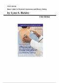 Bates' Guide to Physical Examination and History Taking &ndash; 13th Edition &lpar;Bickley&comma; 2023&rpar;&comma; Chapters 1&ndash;27&comma; Complete Test Bank with Answers