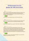 STR Representative Exam &vert;Key Questions with 100&percnt; Correct Answers&period;      