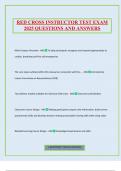RED CROSS INSTRUCTOR TEST EXAM 2025 QUESTIONS AND ANSWERS