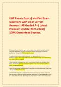  UHC Events Basics&vert; Verified Exam Questions with Clear Correct Answers&vert; All Graded A&plus;&vert; Latest Premium Update&lpar;2025-2026&rpar;&vert; 100&percnt; Guaranteed Success&period;