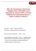 REL 101 Christianity Final Exam Multiple choice 2025&sol;2026 Latest Questions & Answers 100&percnt; Accurate Solutions For Guaranteed Success &vert; Expert-Verified&comma; Graded A&plus;