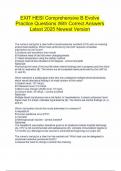 EXIT HESI Comprehensive B Evolve Practice Questions With Correct Answers Latest 2025 Newest Version