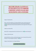 SECURE EMAIL GATEWAY&colon; FUNDAMENTALS WARRIOR CERTIFICATION EXAM 2025 QUESTIONS AND ANSWERS
