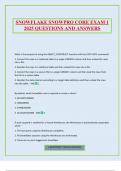 SNOWFLAKE SNOWPRO CORE EXAM 1 2025 QUESTIONS AND ANSWERS