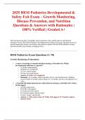 2025 HESI Pediatrics Developmental & Safety Exit Exam &ndash; Growth Monitoring&comma; Disease Prevention&comma; and Nutrition Questions & Answers with Rationales &vert; 100&percnt; Verified &vert; Graded A&plus;