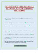 TRAFFIC SIGNAL FIELD TECHNICIAN EXAM TEST BANK 2025 QUESTIONS AND ANSWERS