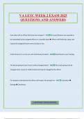 VA LETC WEEK 2 EXAM 2025 QUESTIONS AND ANSWERS