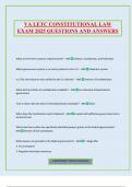 VA LETC CONSTITUTIONAL LAW EXAM 2025 QUESTIONS AND ANSWERS