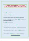 VETERAN SERVICE OFFICER &lpar;VSO&rpar; EXAM 2025 QUESTIONS AND ANSWERS