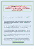 VATI PN COMPREHENSIVE PREDICTOR EXAM 2025 QUESTIONS AND ANSWERS